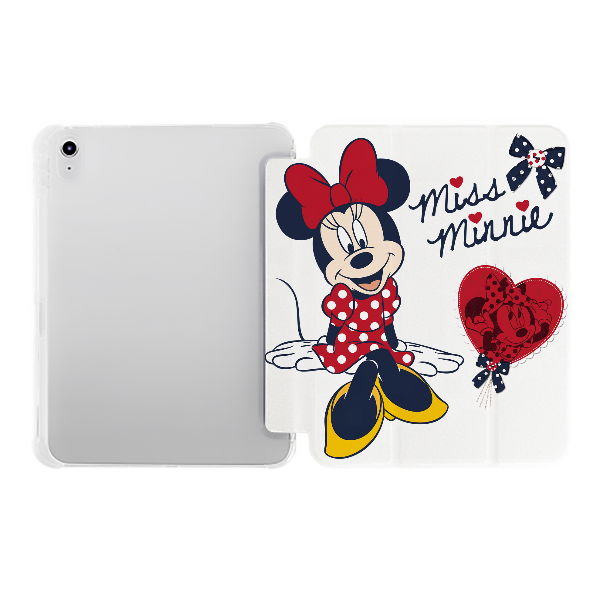 （画像用） ミッキーマウス Mickey Mouse IPad ケース ペン収納付き 三つ折りスタンド PUレザー×シリコン 対応機種9.5/10.5/10.9インチ